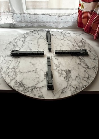 Mermer görünümlü yer sofrası - Görsel 4