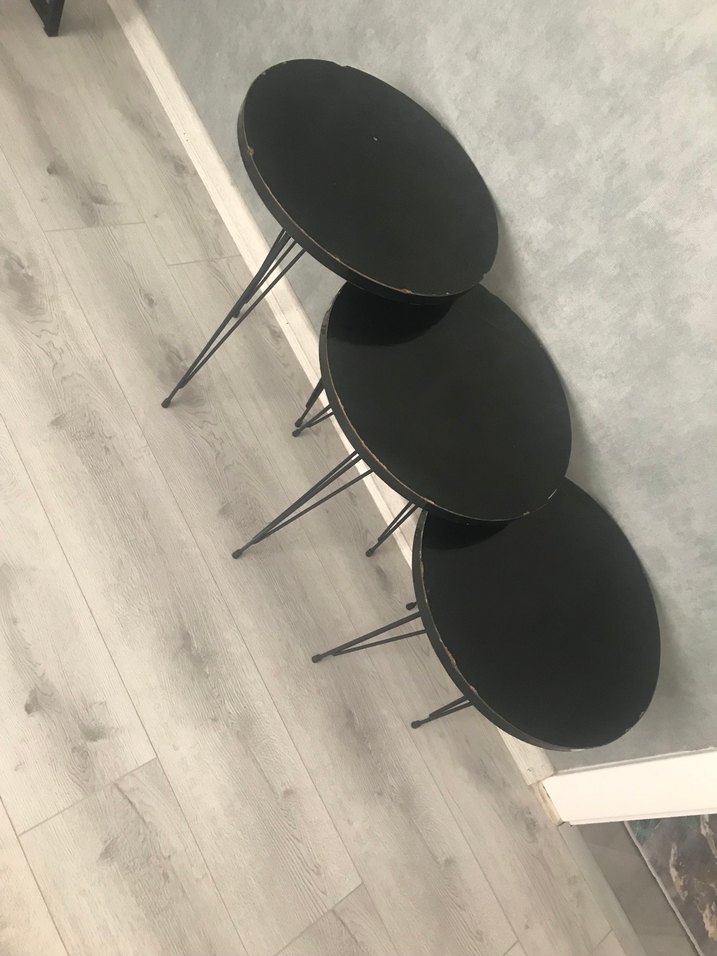 Üçlü zigon sehpa - Görsel 3