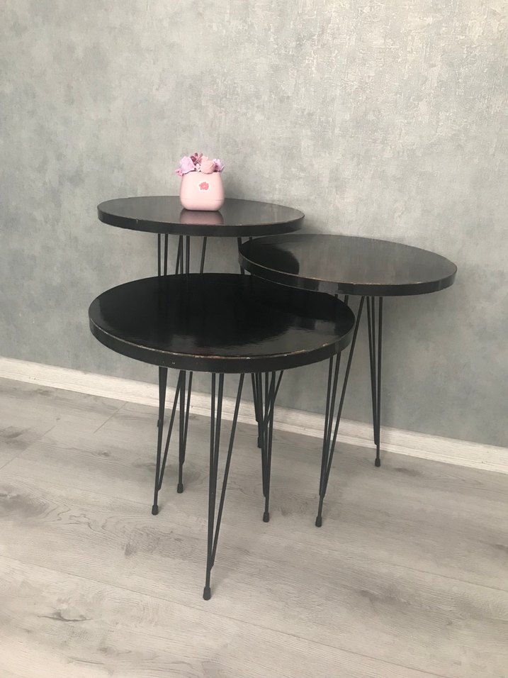 Üçlü zigon sehpa - Görsel 2