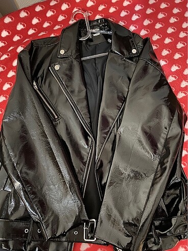 h&m oversize rugan deri ceket