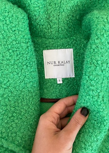 Yeşil Kemerli Peluş Kaban - Görsel 4