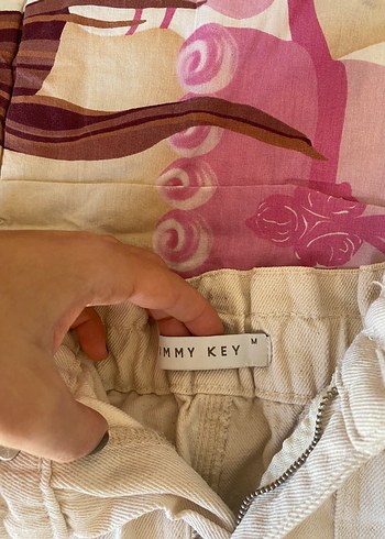 Kot Bej Mini Şort - Görsel 3