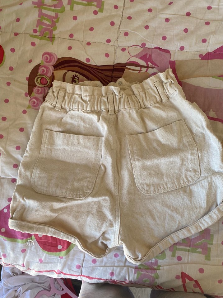 Kot Bej Mini Şort - Görsel 2