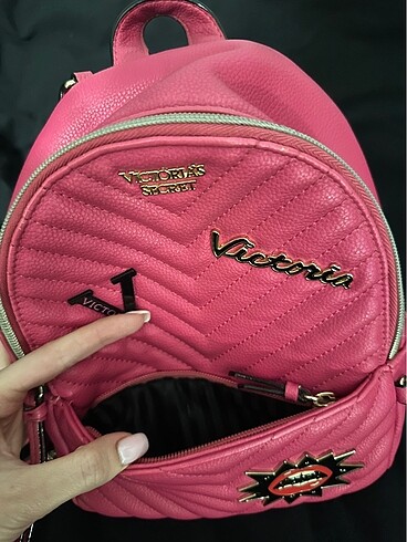 Beden pembe Renk victorias secret mini sırt çantası