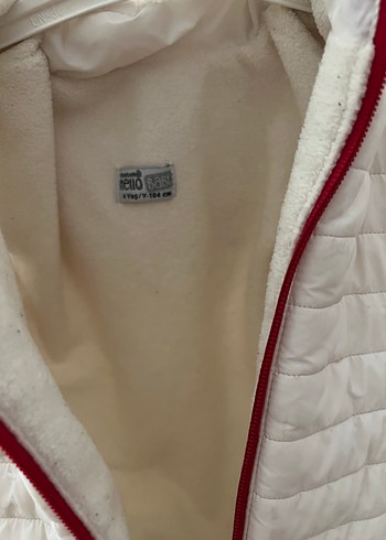 Kız & Erkek Çocuk Beyaz Fermuarlı Mont - Görsel 2