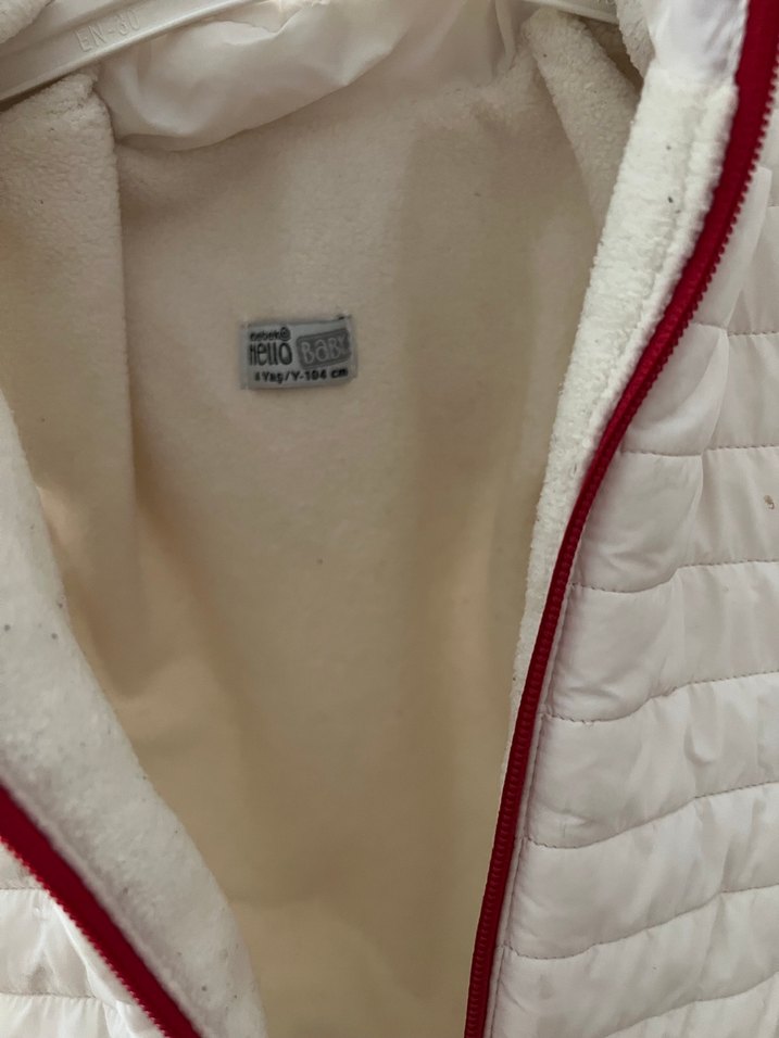 Kız & Erkek Çocuk Beyaz Fermuarlı Mont - Görsel 2