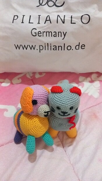 Amigurumi kedi ve köpek 