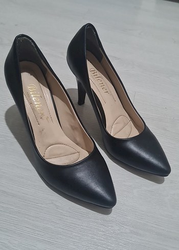 39 Beden Siyah Klasik Stiletto Kadın Ayakkabı