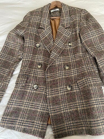 Ekoseli Blazer Ceket