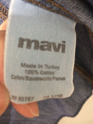 36 Beden Mavi jeans kot gömlek