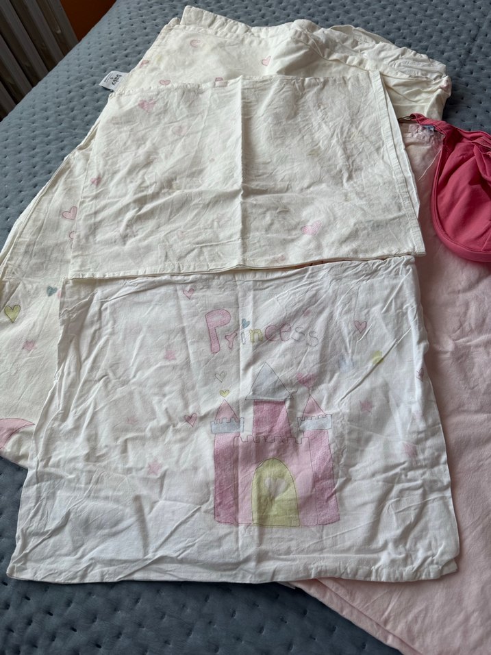 Pembe Pamuklu Çocuk Uyku Tekstili Seti - Görsel 2