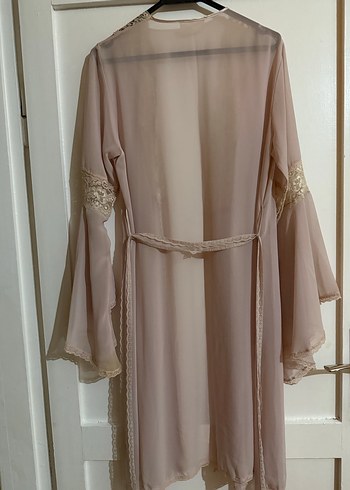 Bej Uzun Kollu Bohem Kadın Sabahlık - Görsel 2