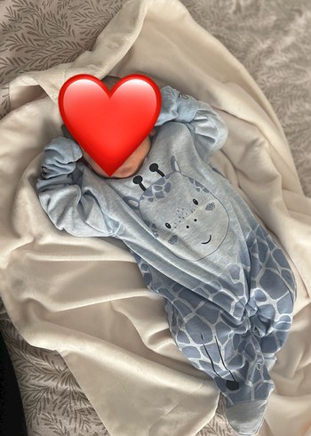 Mavi Uzun Kollu Bebek Tulumu - Görsel 2