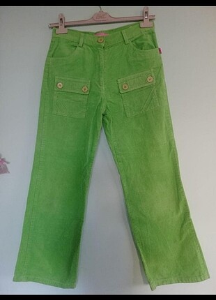 Yeşil fitilli pantolon 