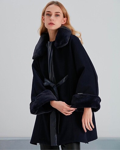 Sumeyyekacmaz cashmere Panço lacivert
