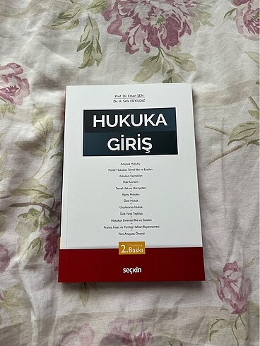 Hukuka Giriş - Ersan Şen, H.Sefa Eryıldız (Seçkin Yayınları)