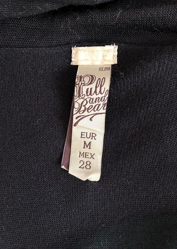 m Beden Pull & Bear Siyah Drape Detaylı Midi Kadın Yelek