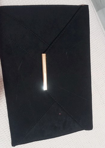 Siyah Minimalist kadın cüzdan çanta - Görsel 4