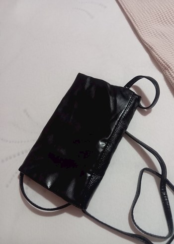 Siyah Yılan Derisi Desenli Deri Kadın Çanta - Görsel 3