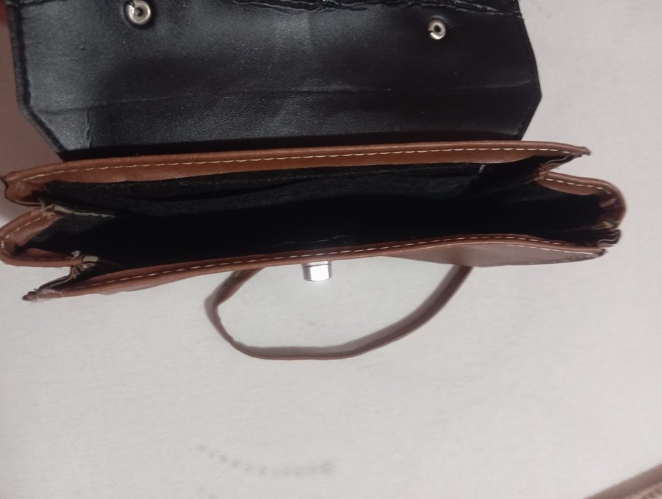 Kahverengi Deri Tokalı Biker Kadın Çanta - Görsel 5