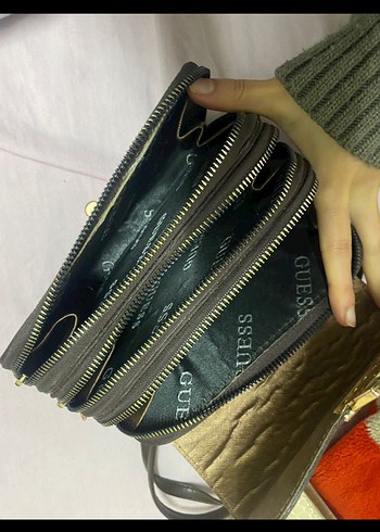 Klasik Parisian Desenli Kahverengi Deri Çanta - Görsel 3