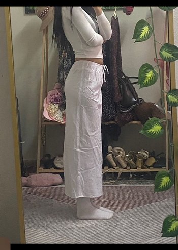 Beyaz Midi Kadın Uzun Etek - Görsel 2