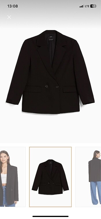 m Beden Bershka kruvaze blazer ceket