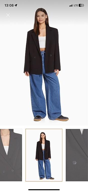 Bershka Bershka kruvaze blazer ceket