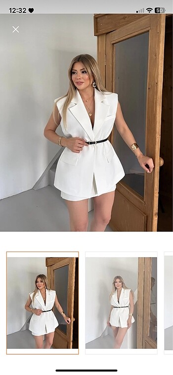 Zara Beyaz/ ekru blazer yelek