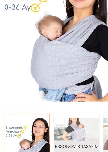Beden Eggbaby Gri Sling