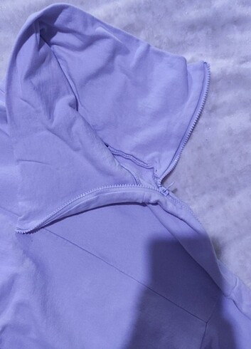 Trendyol boyundan fermuarlı crop sweatshirt 