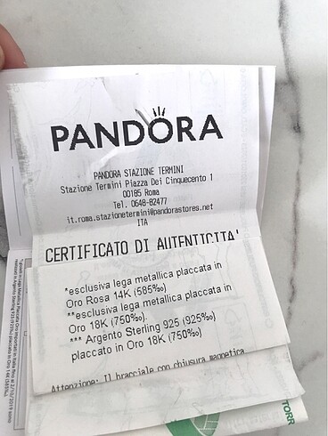  Beden Pandora İtalya charmı (İtalya?dan ithal)