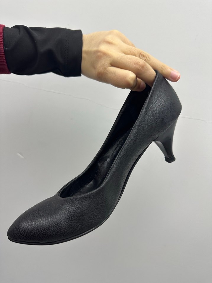 Siyah  Stiletto Topuklu Kadın Ayakkabı - Görsel 3
