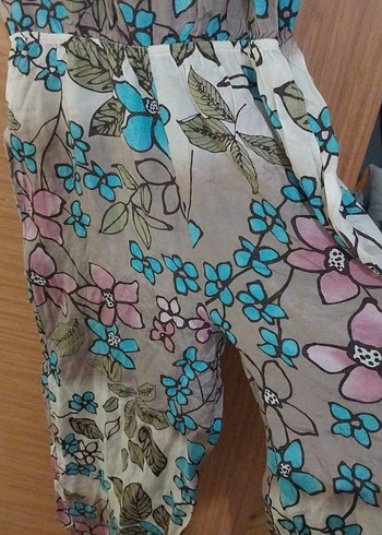 Pitti marka Çiçek İşlemeli Bohem Uzun Tulum - Görsel 3