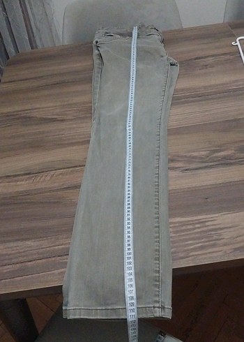 ÜNISEKS HAKİ  KOT PANTOLON - Görsel 5