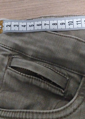 ÜNISEKS HAKİ  KOT PANTOLON - Görsel 7