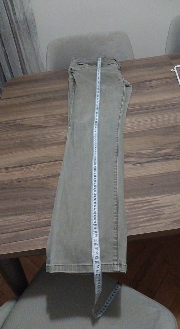 ÜNISEKS HAKİ  KOT PANTOLON - Görsel 5