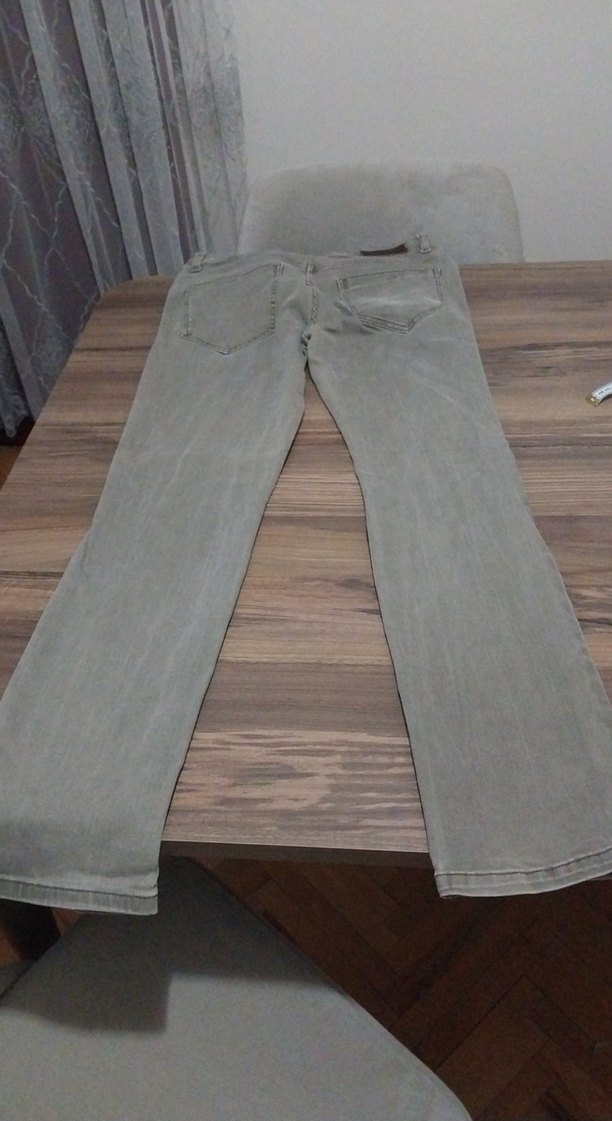 ÜNISEKS HAKİ  KOT PANTOLON - Görsel 3