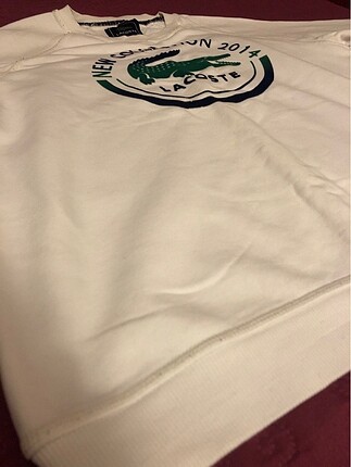 xl Beden beyaz Renk Lacoste erkek sweatshirt