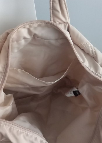 Bej Kadın Fermuarlı Minimalist Çanta - Görsel 4