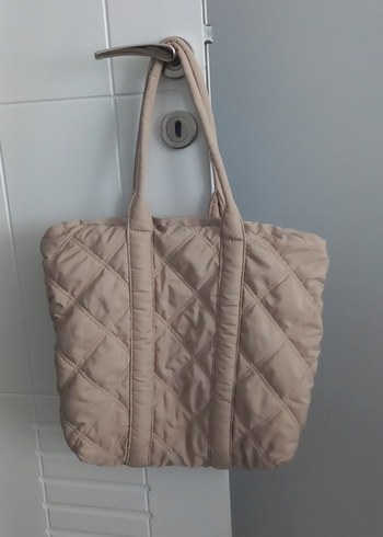 Bej Kadın Fermuarlı Minimalist Çanta - Görsel 2