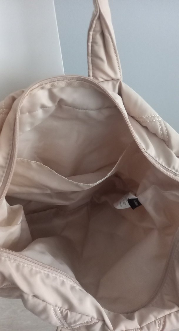 Bej Kadın Fermuarlı Minimalist Çanta - Görsel 4