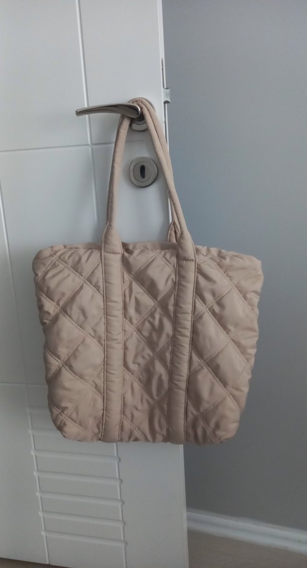 Bej Kadın Fermuarlı Minimalist Çanta - Görsel 2