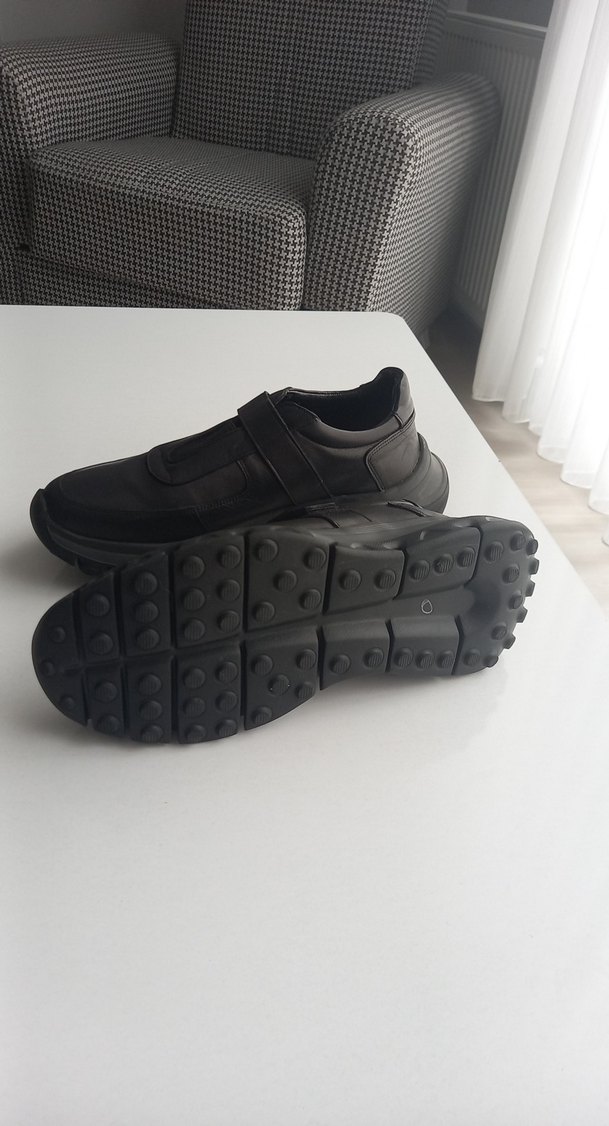 Siyah yeşil kundura Erkek Günlük Ayakkabı - Görsel 3