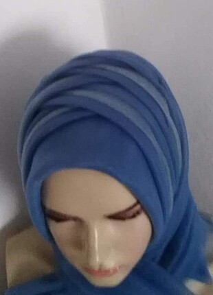 İndigo mavisi hazır türban 