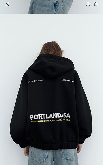 Zara Zara oversize kopüşonlu hırka