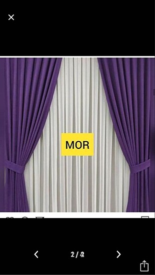 Mor renk fon perde