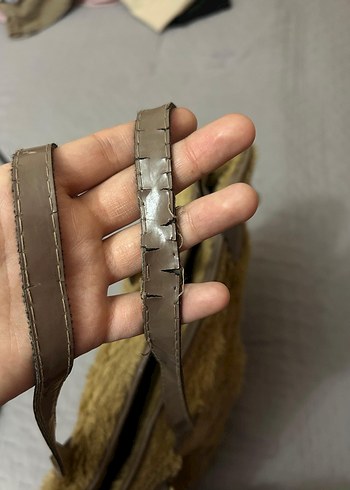 Kahverengi Kürklü Kadın Çanta - Görsel 4