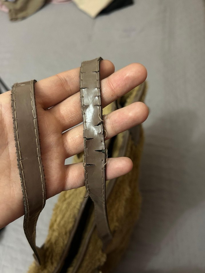 Kahverengi Kürklü Kadın Çanta - Görsel 4