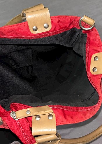 Kırmızı Fermuarlı Minimalist Kadın Çanta - Görsel 5